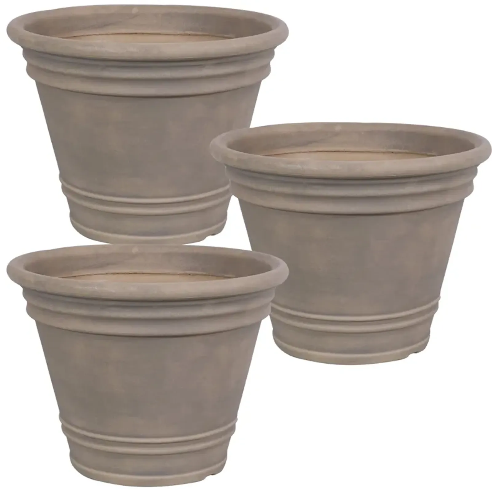 Sunnydaze 20 in Franklin Dual-Wall Polyresin Planter