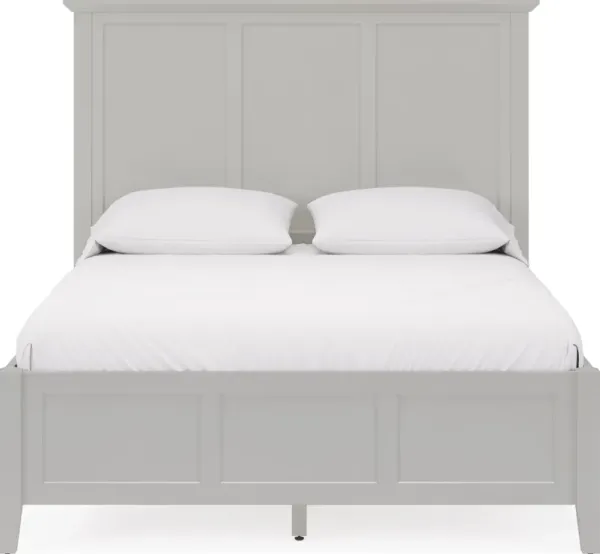 Grace King-size Three Panel Bed in Elephant Grey