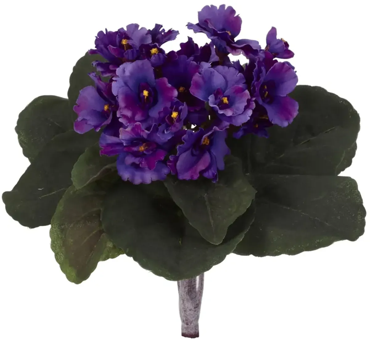 Hivvago 9" African Violet Artificial Plant (Set of 6)