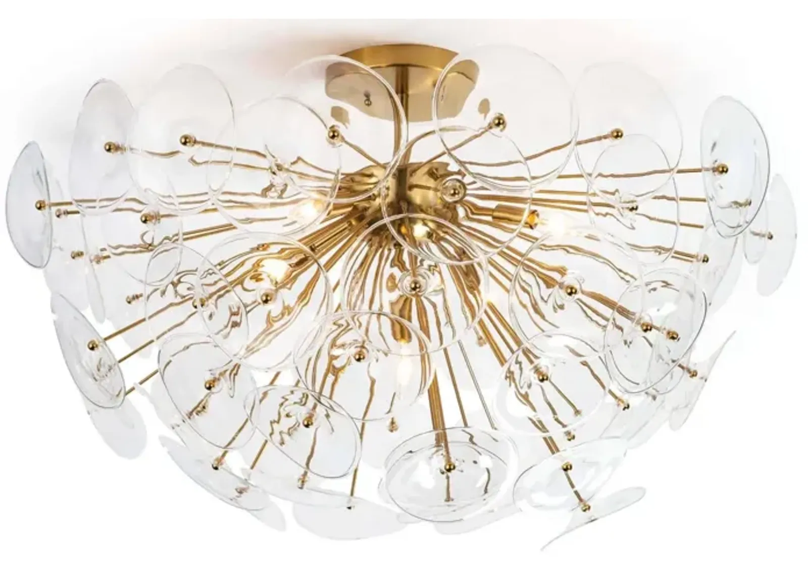 Poppy Glass Semi Flush Mount