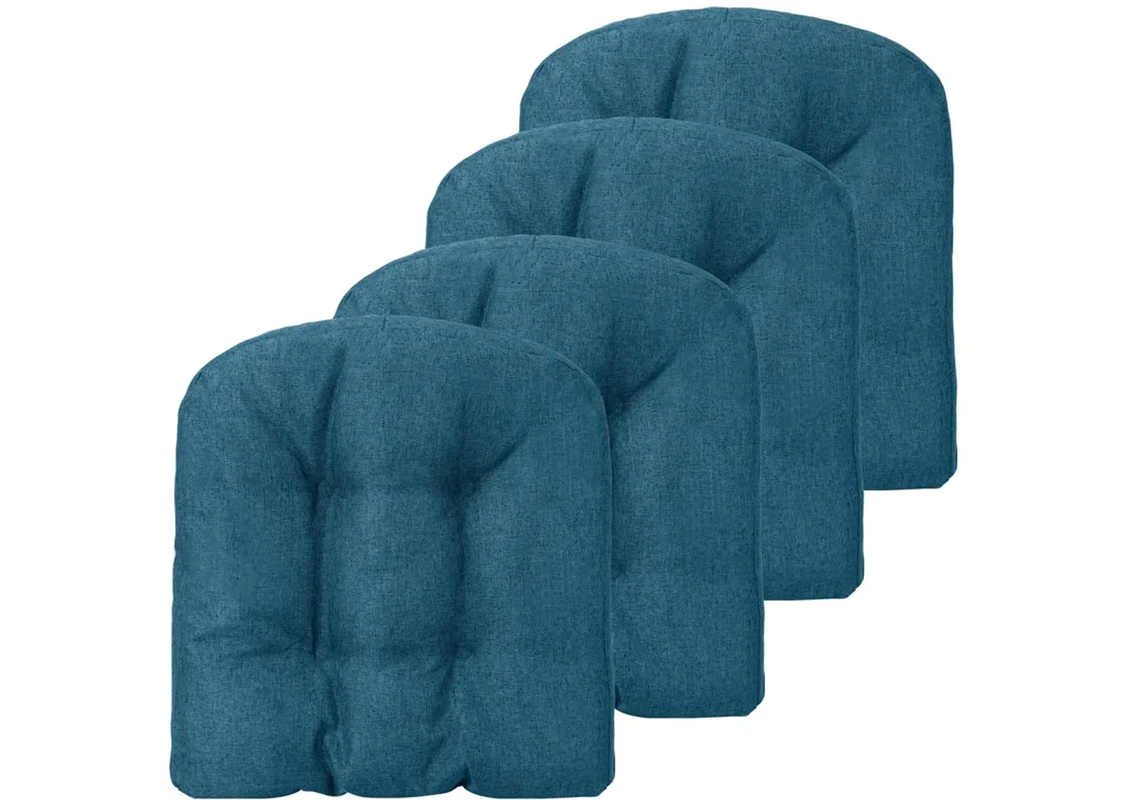 4 Pack U-Shaped Chair Pads with Polyester Cover