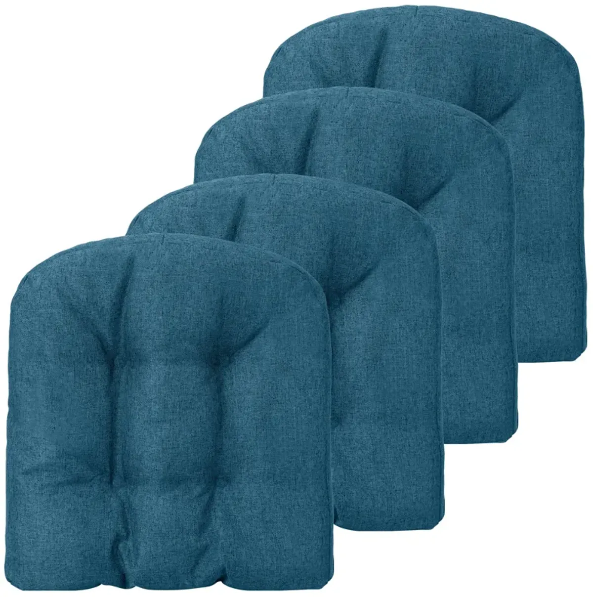 4 Pack U-Shaped Chair Pads with Polyester Cover