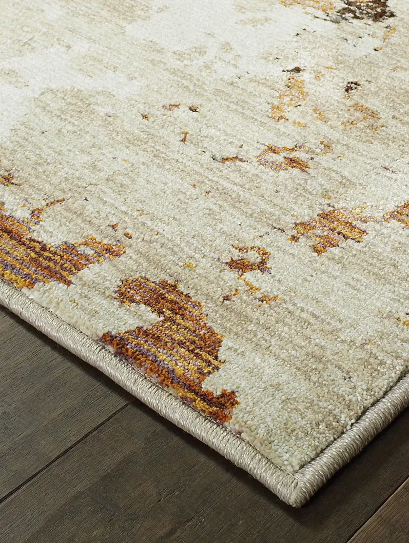 Evolution 6'7" x 9'6" Beige Rug