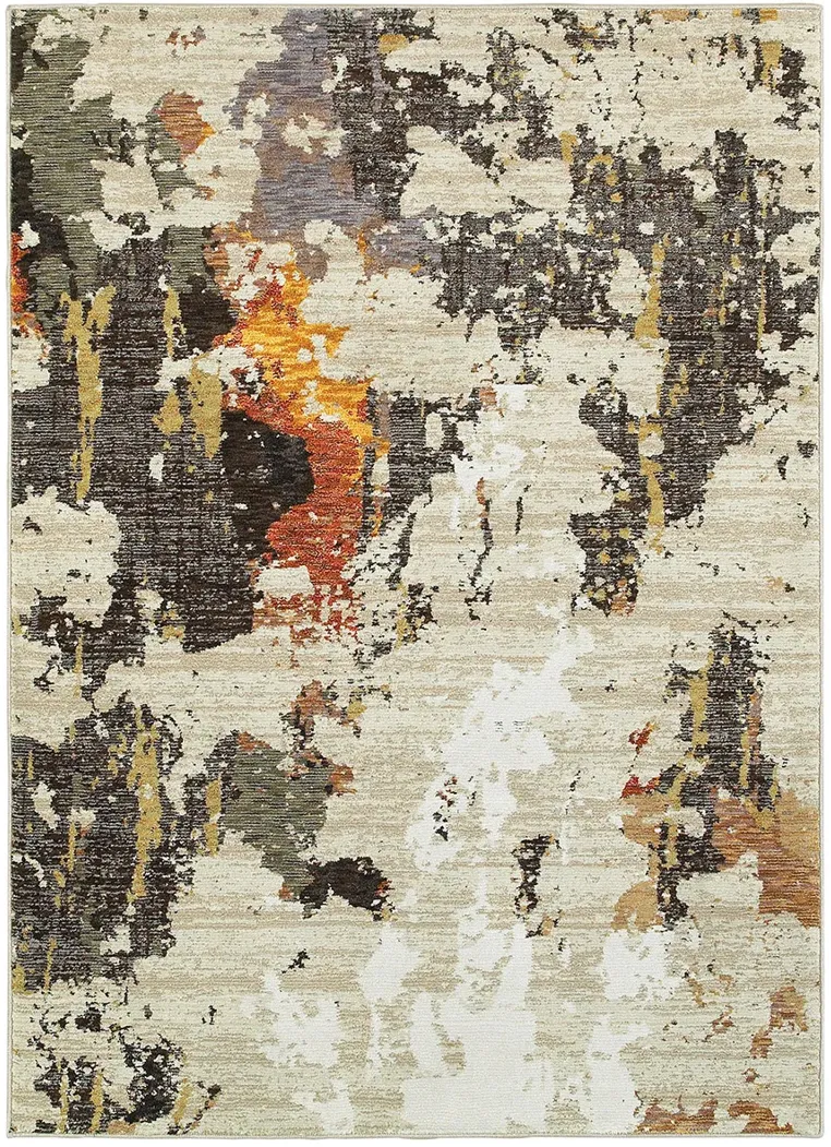 Evolution 6'7" x 9'6" Beige Rug