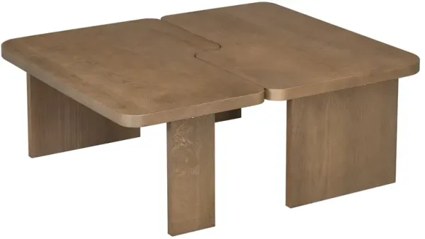 Merax Rectangle Coffee Table with Splicing Design