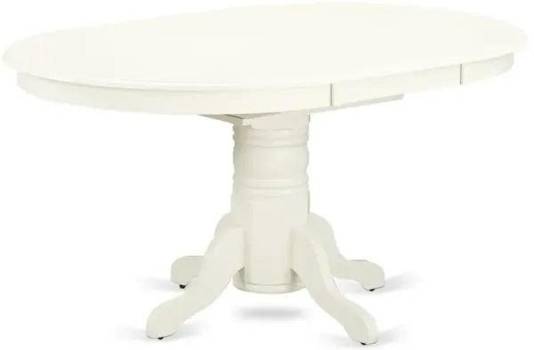 East West Furniture Dining Table Linen White, AVT-LWH-TP