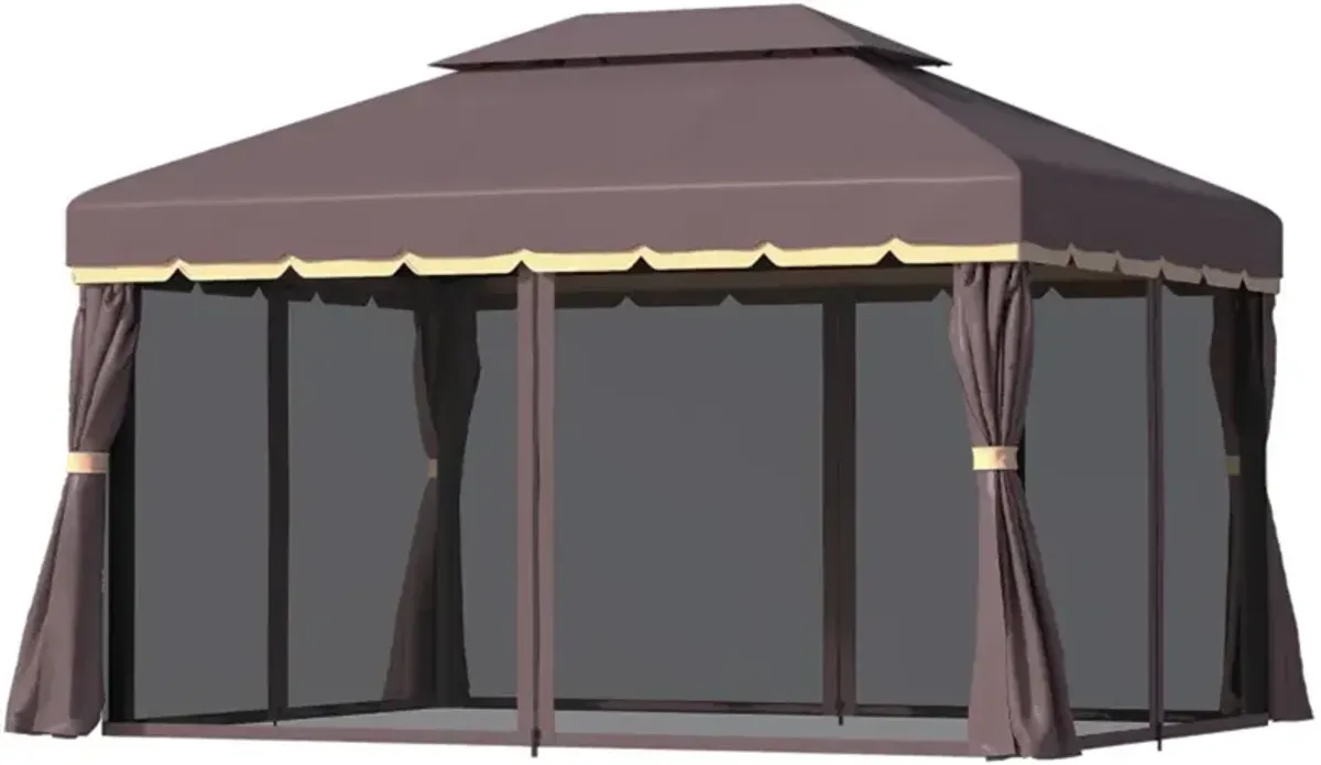 Outdoor Patio Gazebo with Canopy for Garden and Backyard Shade