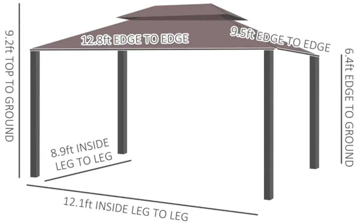 Outdoor Patio Gazebo with Canopy for Garden and Backyard Shade