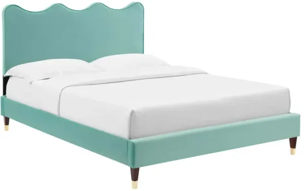 Modway - Current Performance Velvet Twin Platform Bed