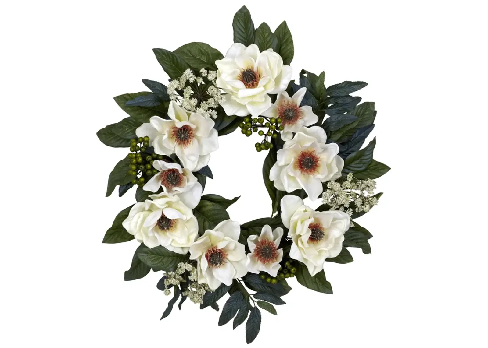 HomPlanti 22" Magnolia Wreath