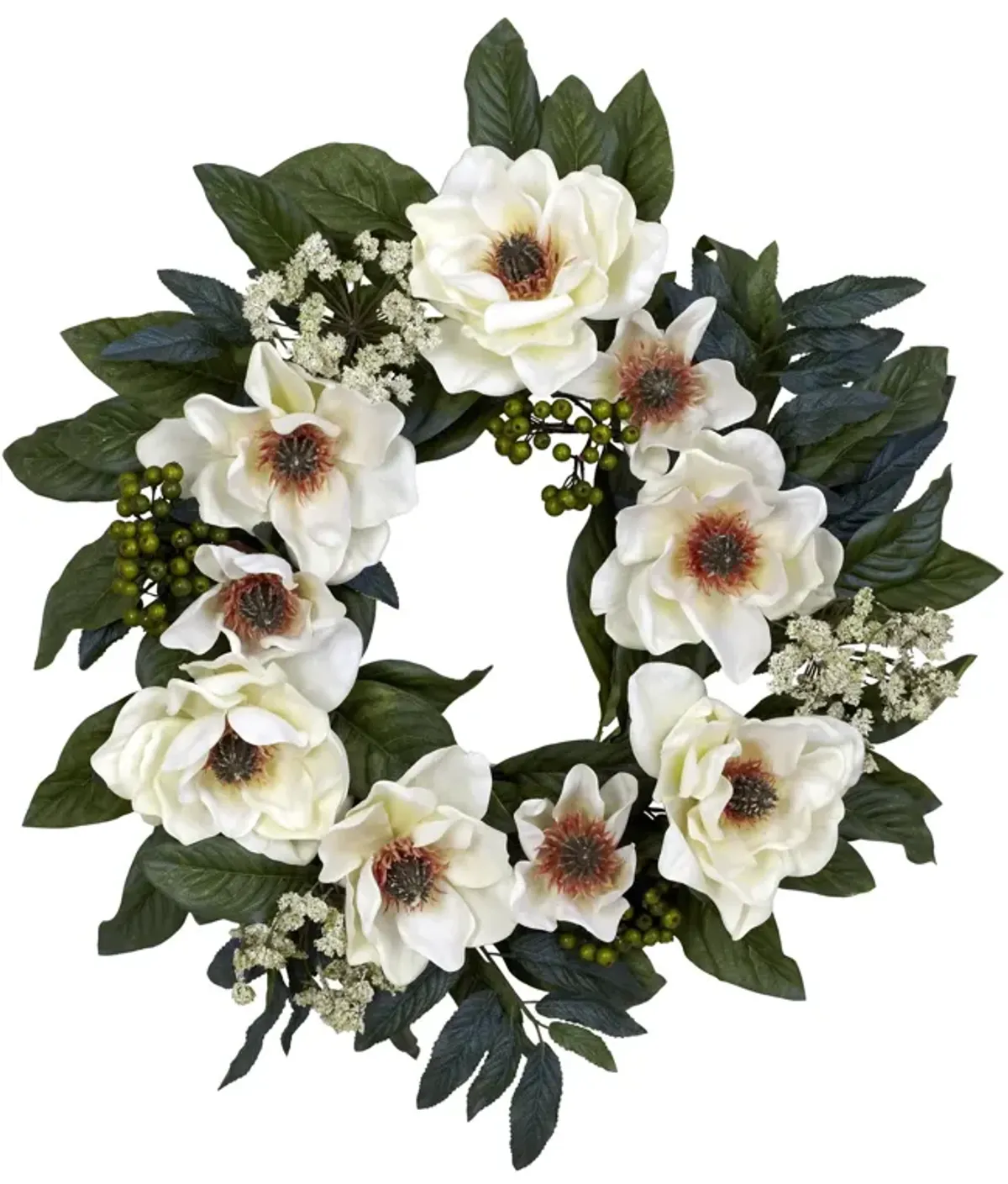 HomPlanti 22" Magnolia Wreath