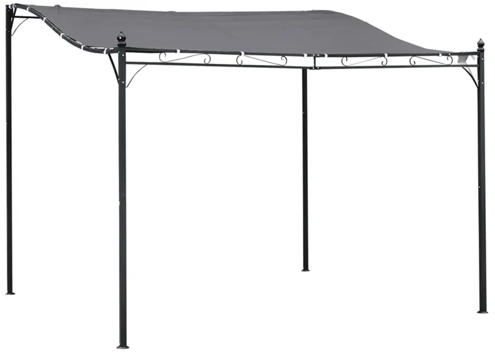 Gray Backyard Oasis: 10x10 Weatherproof Gazebo Canopy