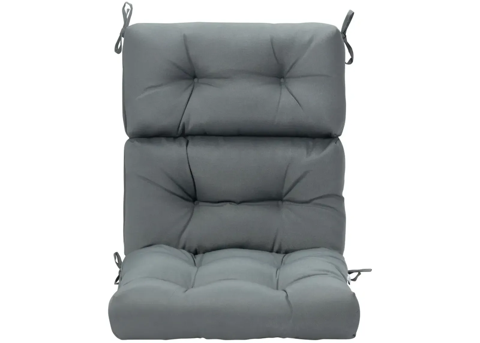 Tufted Patio High Back Chair Cushion with Non-Slip String Ties