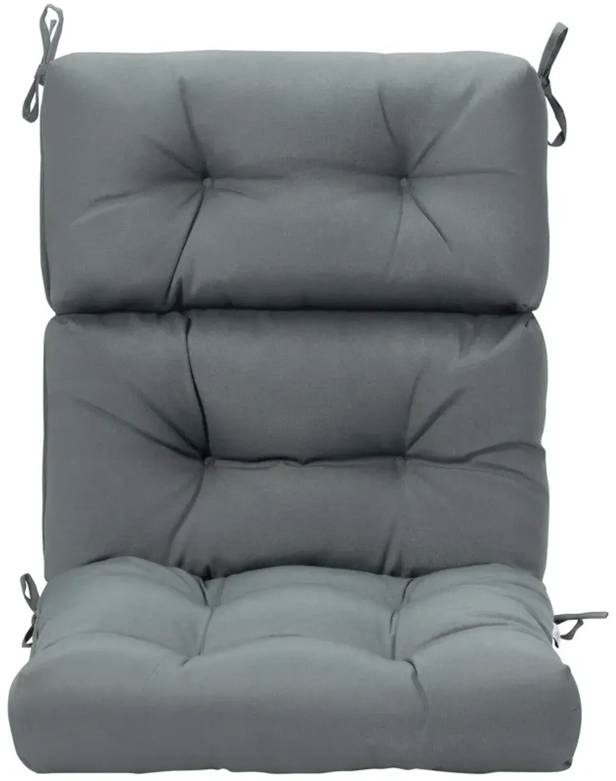 Tufted Patio High Back Chair Cushion with Non-Slip String Ties