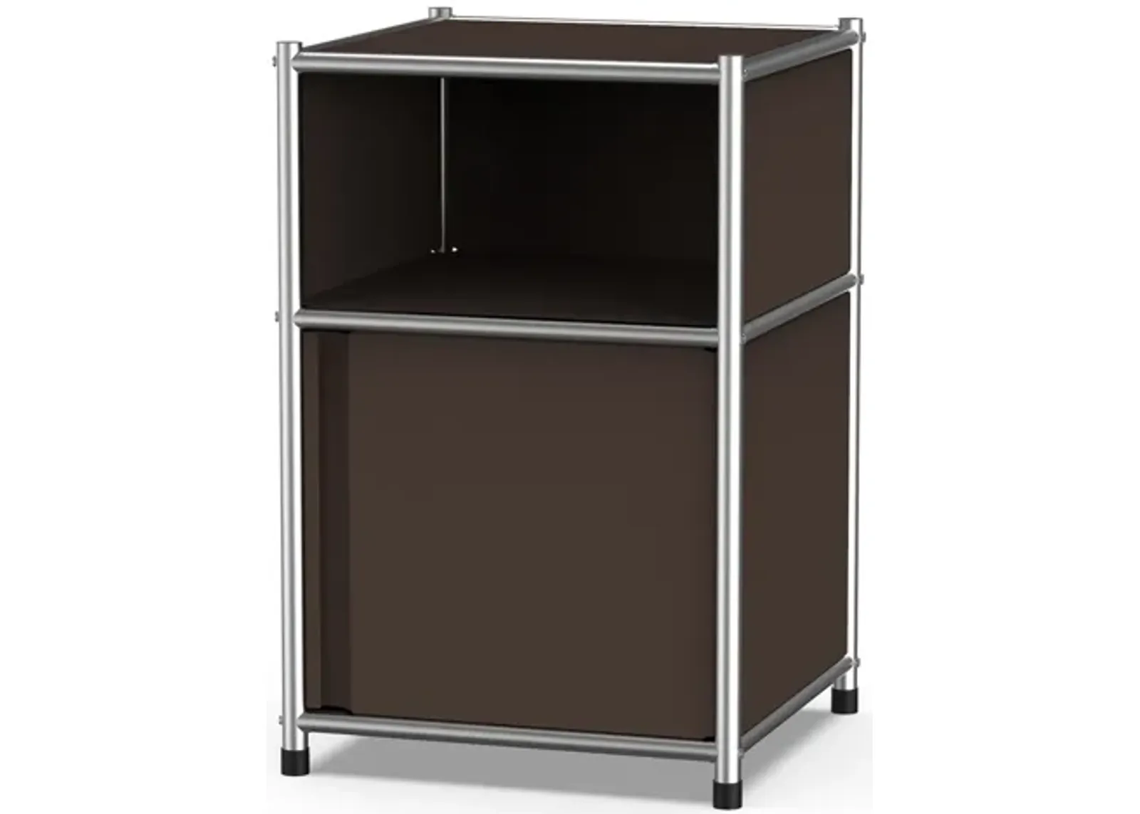 Mega Casa Metal Nightstand Side Table Brown