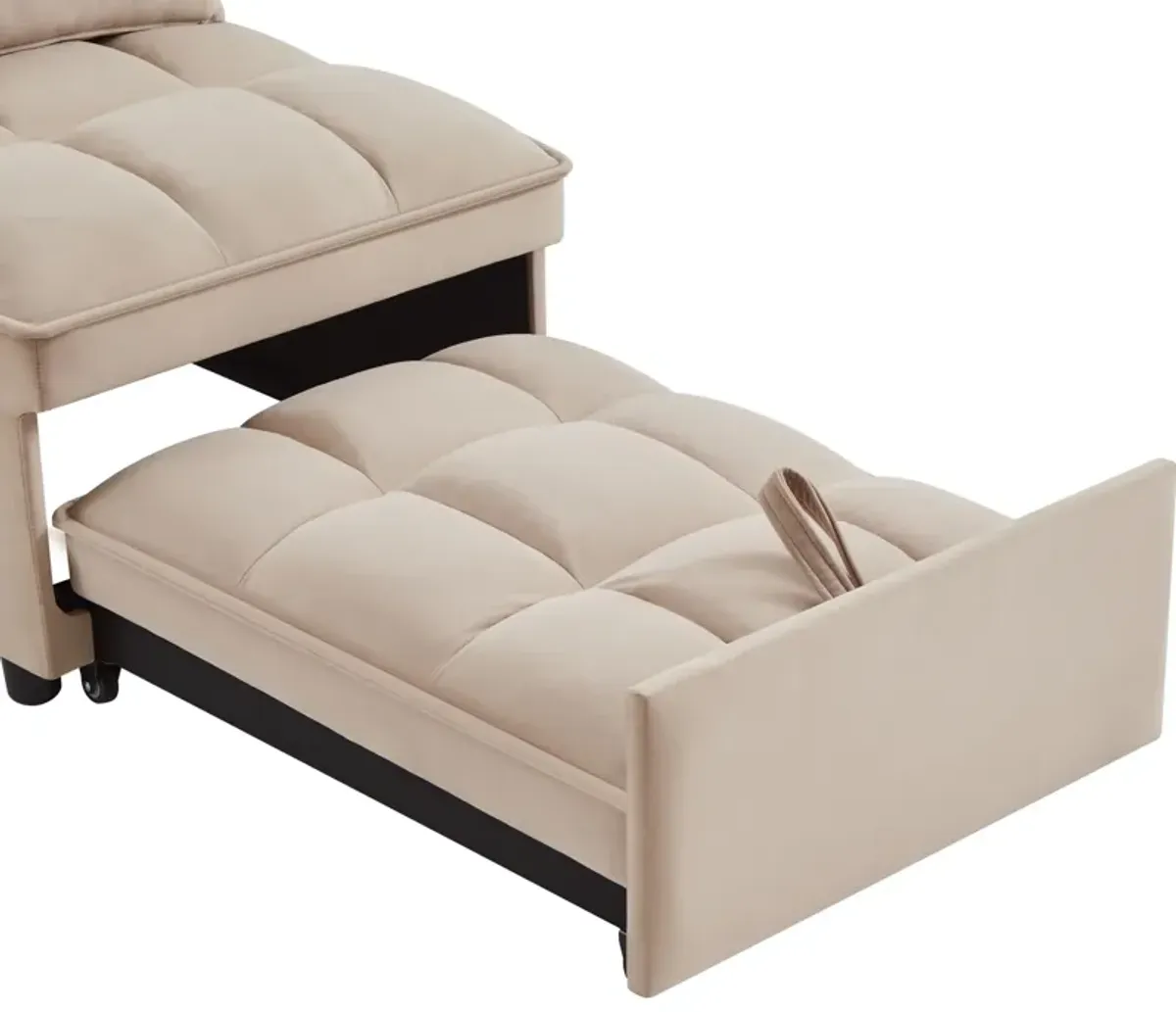 Merax Single Sofa Bed Futon with Storage Pockets