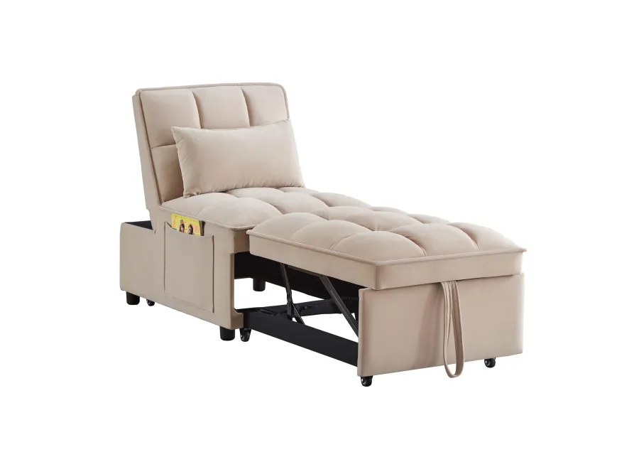 Merax Single Sofa Bed Futon with Storage Pockets