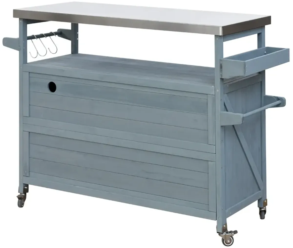 Merax Outdoor Kitchen Island Rolling Bar Cart