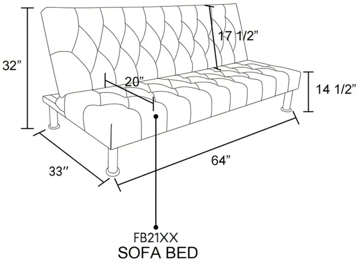 64 in. Linen Twin Size Sofa Bed