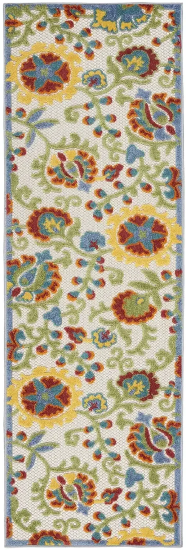 Aloha ALH17 Ivory/Multicolor 2'3" x 8' Rug