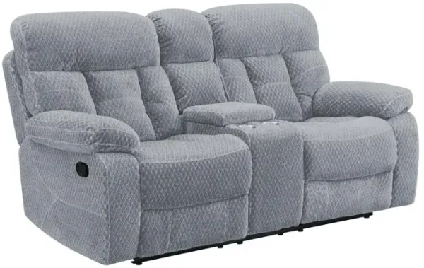 New Classic Furniture Bravo Console Loveseat W/ Dual Recliners-Stone