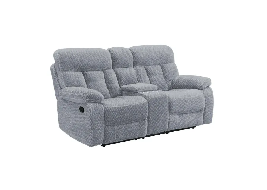 New Classic Furniture Bravo Console Loveseat W/ Dual Recliners-Stone