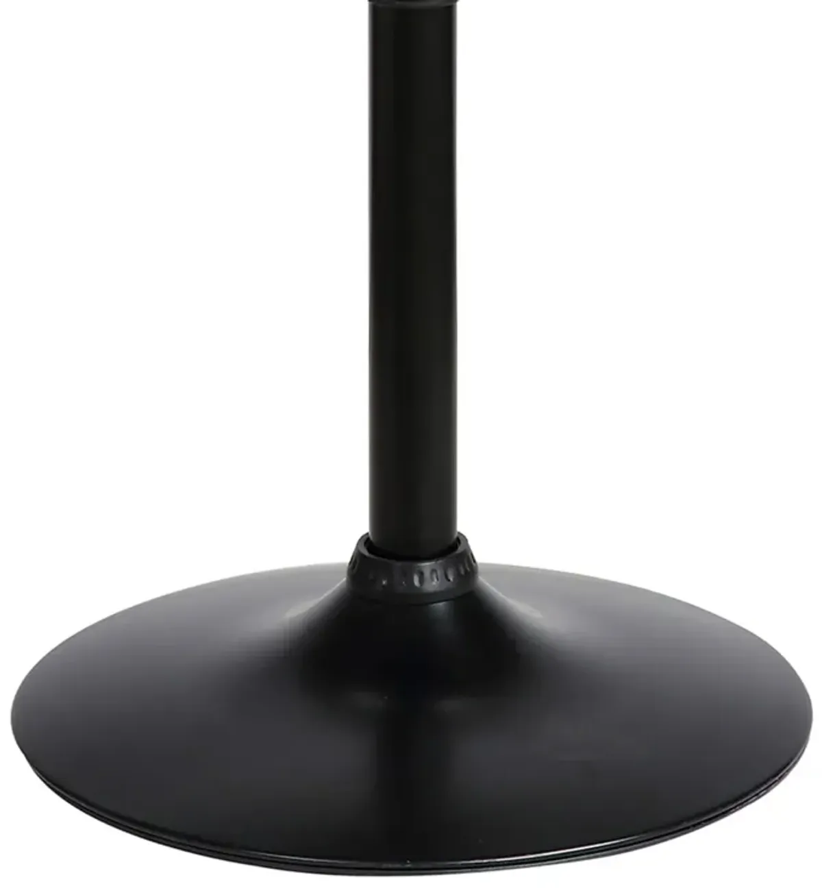 24 Inches Round Adjustable Pub Table with Metal Base, Black - Benzara