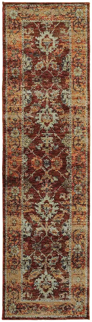 Andorra 5'3" x 7'3" Red Rug