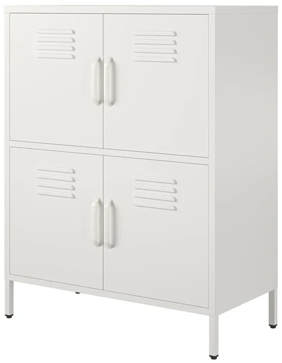 Shadwick 4 Door Metal Locker Style Accent Storage Cabinet