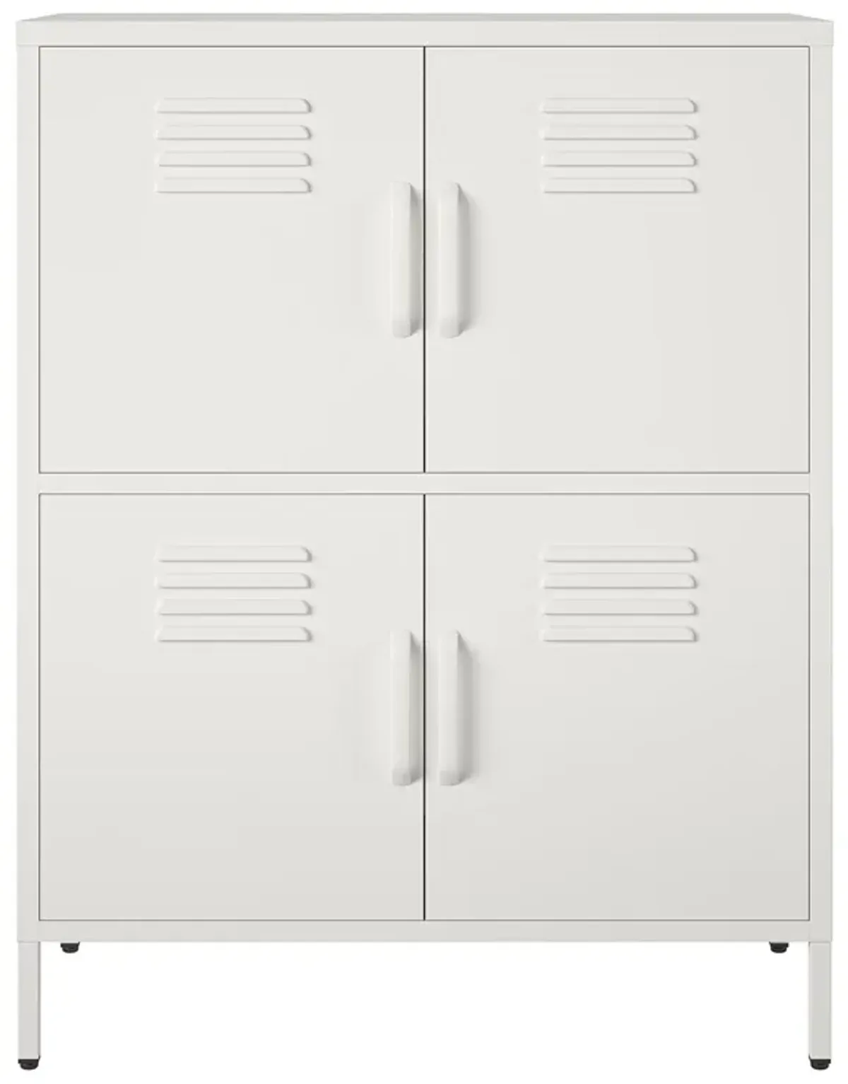 Shadwick 4 Door Metal Locker Style Accent Storage Cabinet