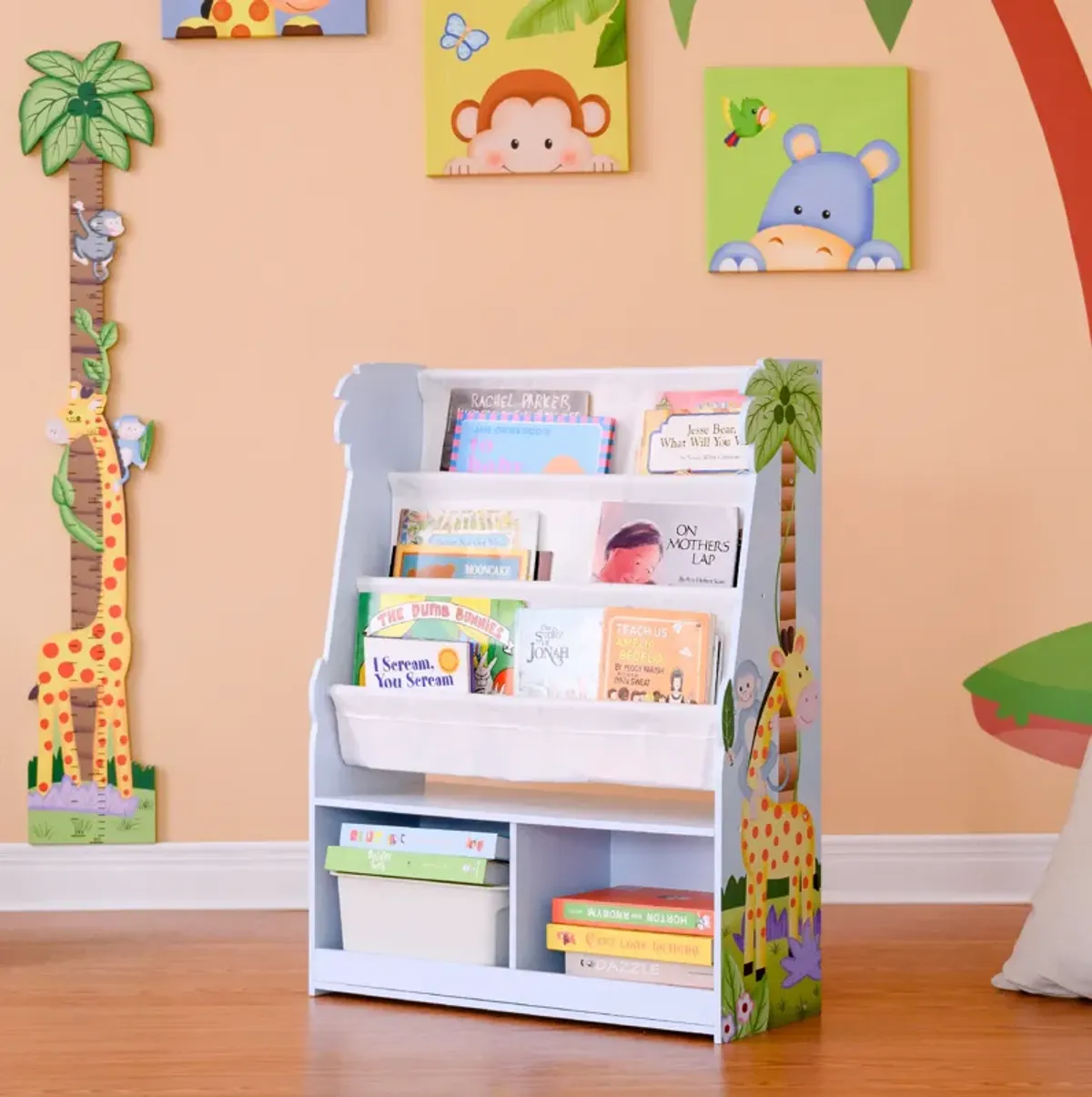 Fantasy Fields - Sunny Safari Book Rack Storage Kids Display Bookshelf