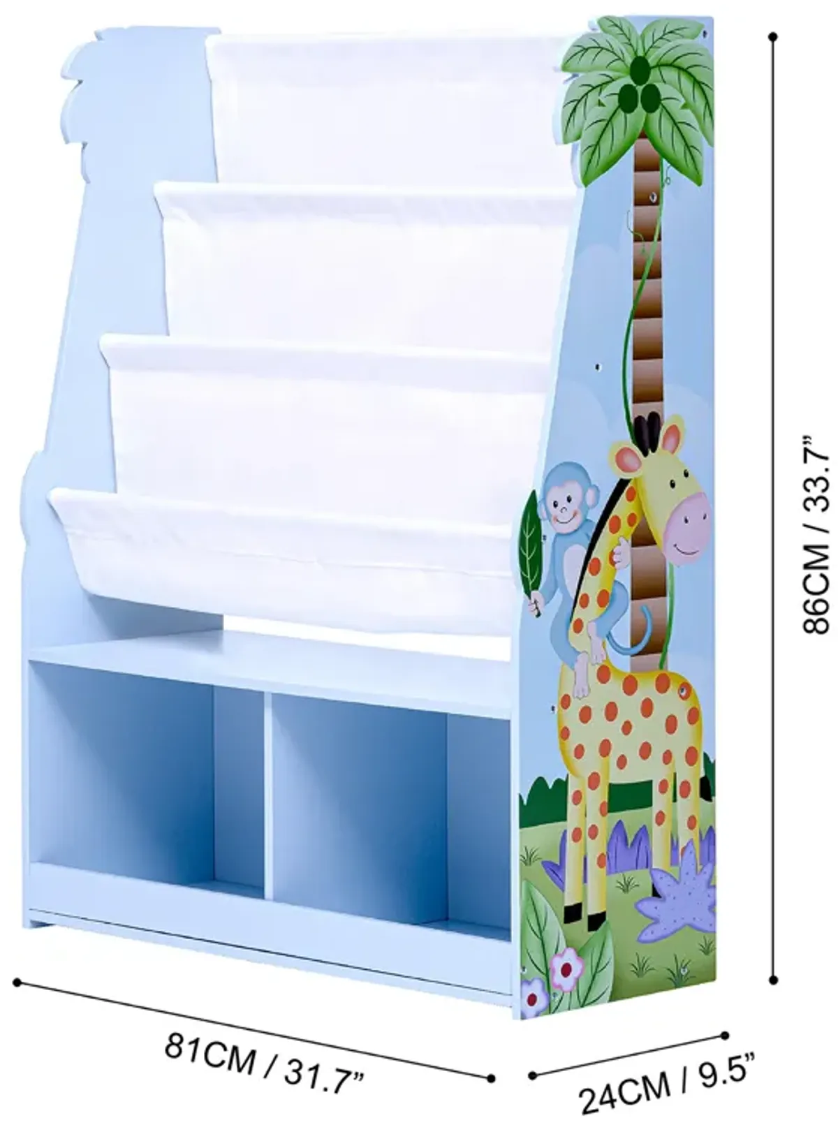 Fantasy Fields - Sunny Safari Book Rack Storage Kids Display Bookshelf