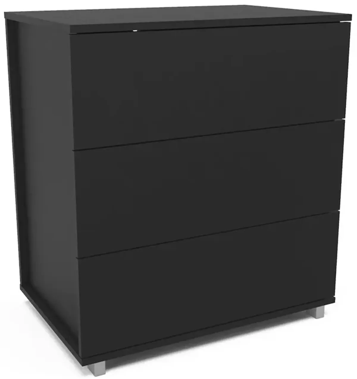 Polifurniture Madison 3 Drawer Dresser, Black