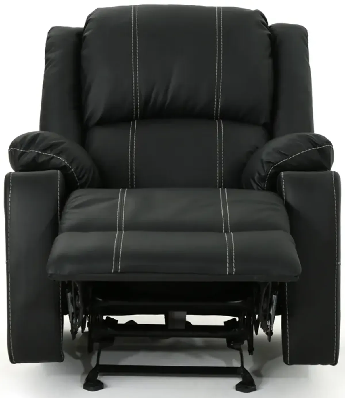 Merax PU Glider Recliner with Steel Cup Holders