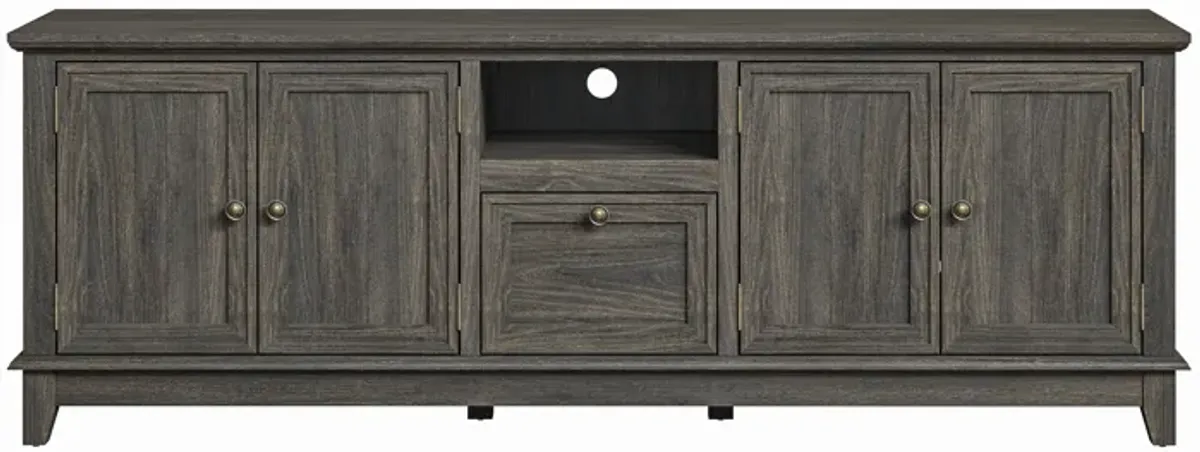 FESTIVO Rustic 72-Inch TV Stand with Adjustable Shelves, Hidden Storage