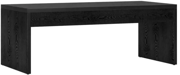 Hudson&Canal Lawrence 48 Wide Rectangular Coffee Table in Black Grain