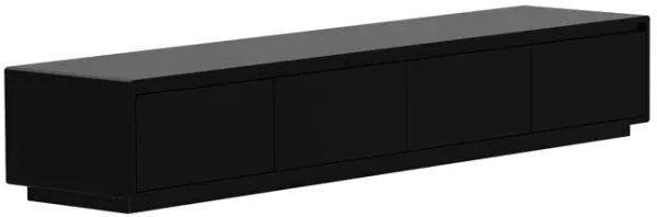 FUFU&GAGA 70.9” Modern Black Low Cabinet with High Gloss Drawer Front and RGB LED Strip, Media Console with Remote Control Lighting, (70.9 in. W x 15.7 in. D x 11.8 in. H), Black