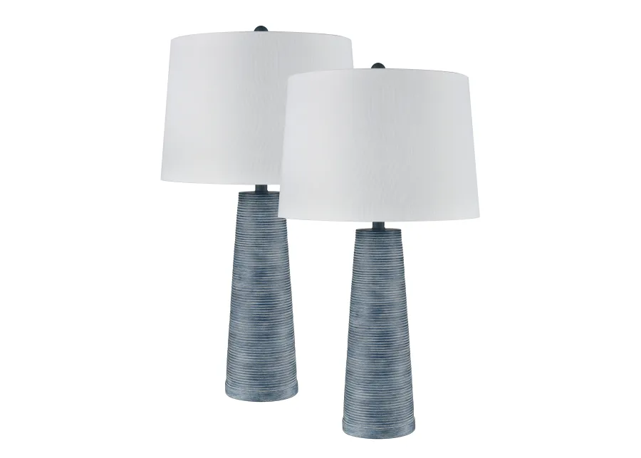 Kent 31'' High Dark Blue 1-Light Table Lamp Set