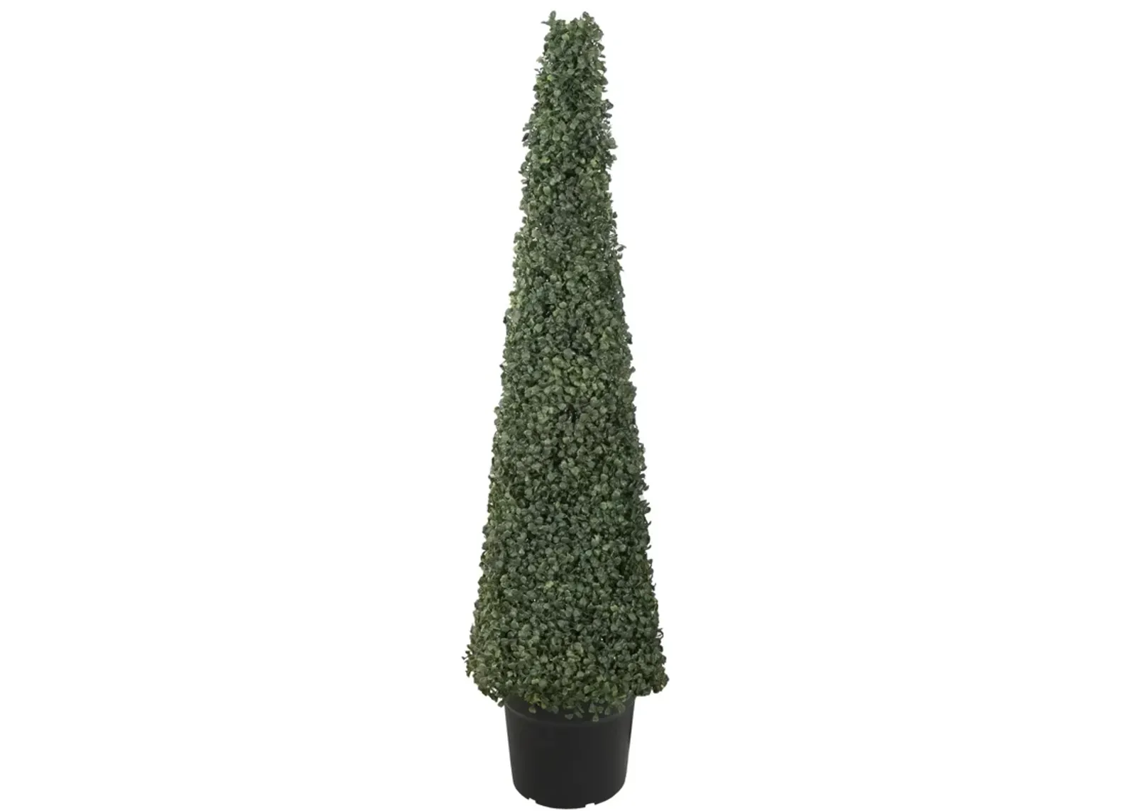 4' Artificial Two-Tone Boxwood Topiary Tree with Round Pot  Unlit