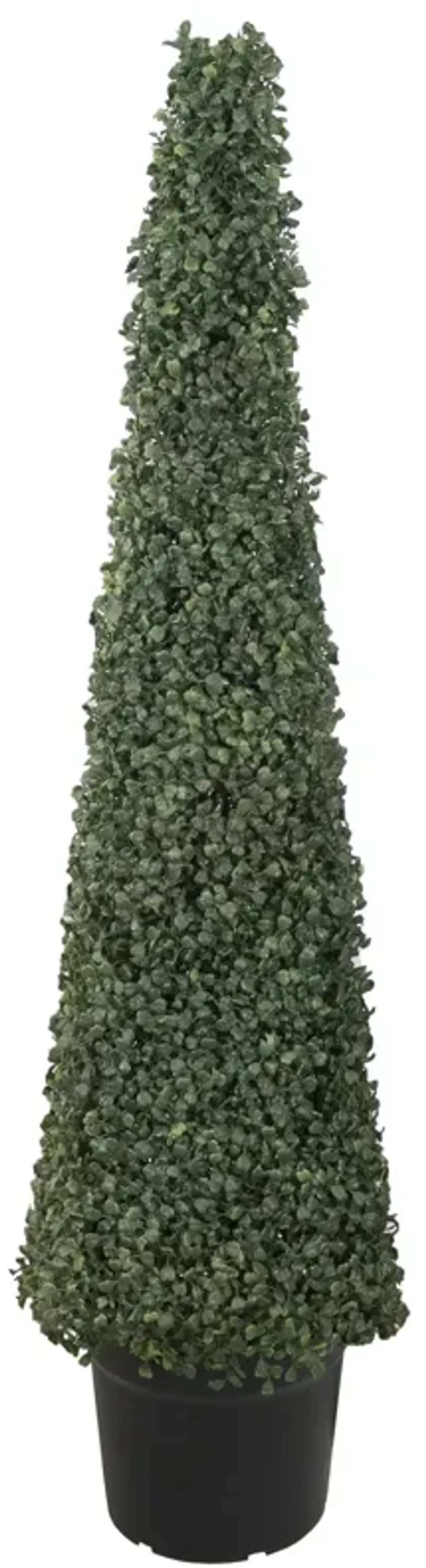 4' Artificial Two-Tone Boxwood Topiary Tree with Round Pot  Unlit