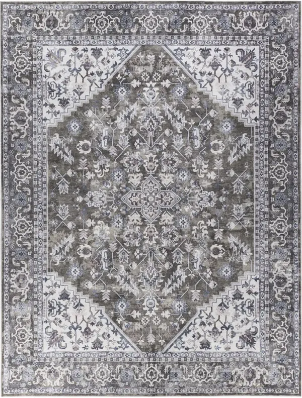 Machine Washable Series 1 SR104 Olive 9'2" x 12' Rug