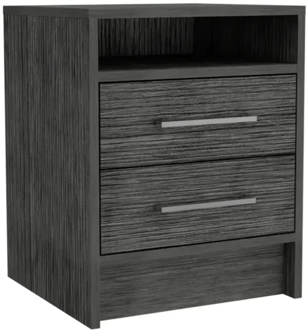 Rowley 2-Drawer 1-Shelf Rectangle Nightstand Smokey Oak