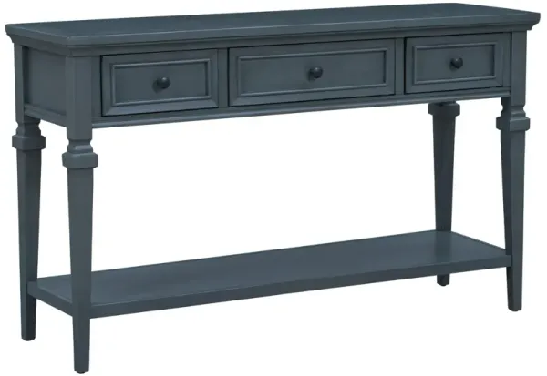Classic Retro Console Table – 3 Drawers & Open Shelf, Easy to Assemble