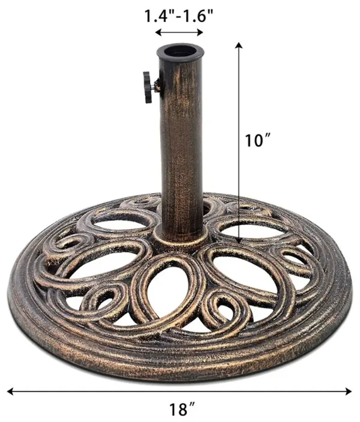 23 Pounds 17 3/4 Inch Round Umbrella Base Stand