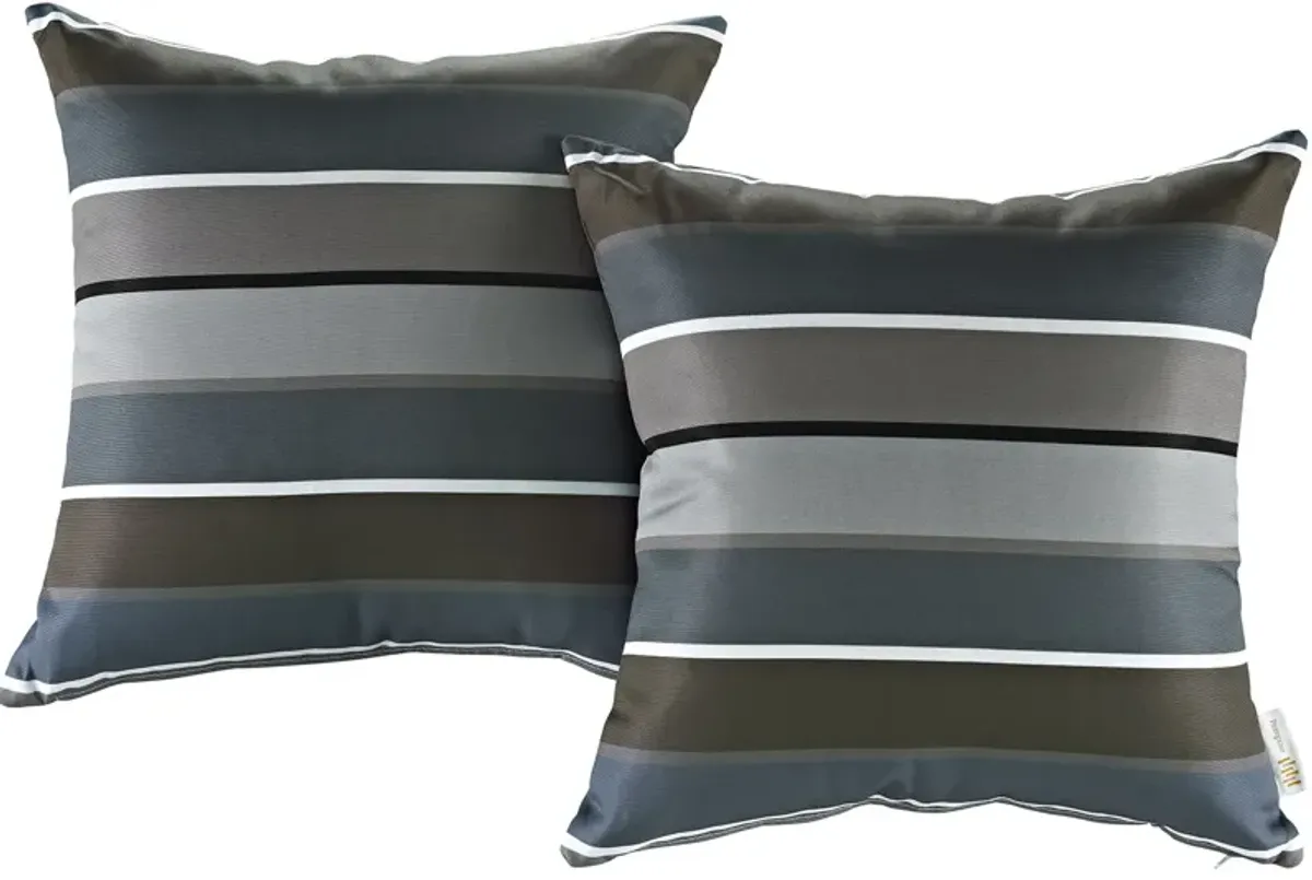 Stripe Modway Two Piece Outdoor Patio Pillow Set