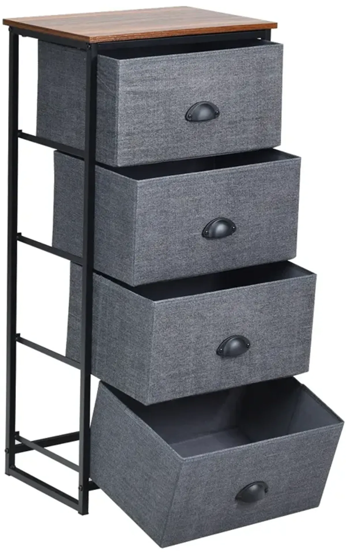 Chest Storage Tower Side Table Display Storage with 4 Drawers