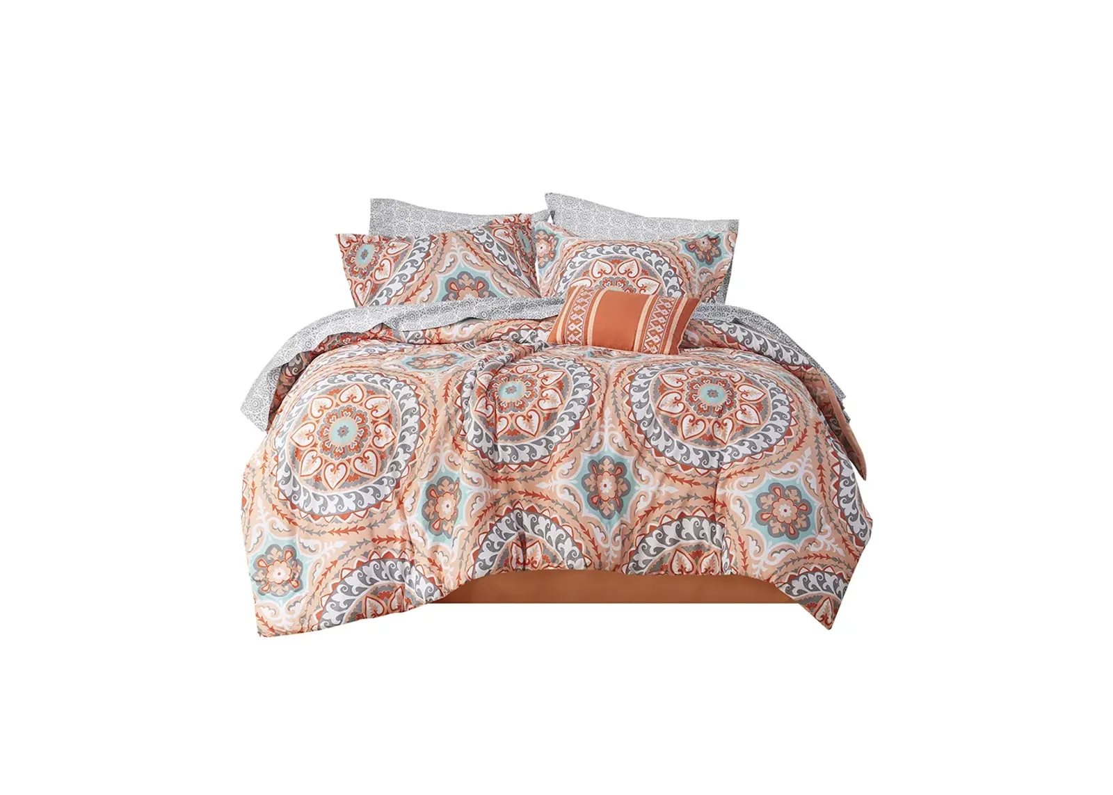 Gracie Mills Shaffer Globally Inspired 9-Piece Comforter Set with Cotton Bed Sheets