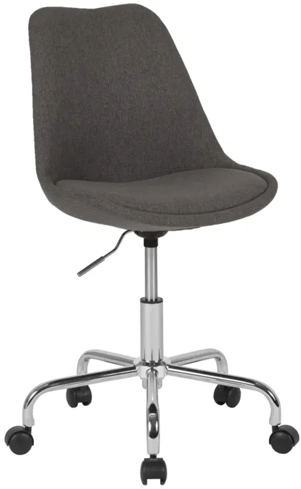 Aurora Series Mid-Back Fabric Task Office Chair with Pneumatic Lift and Chrome Base