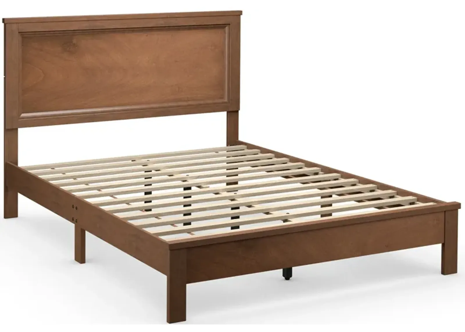 Full Size Platform Slat Bed Frame with High Headboard