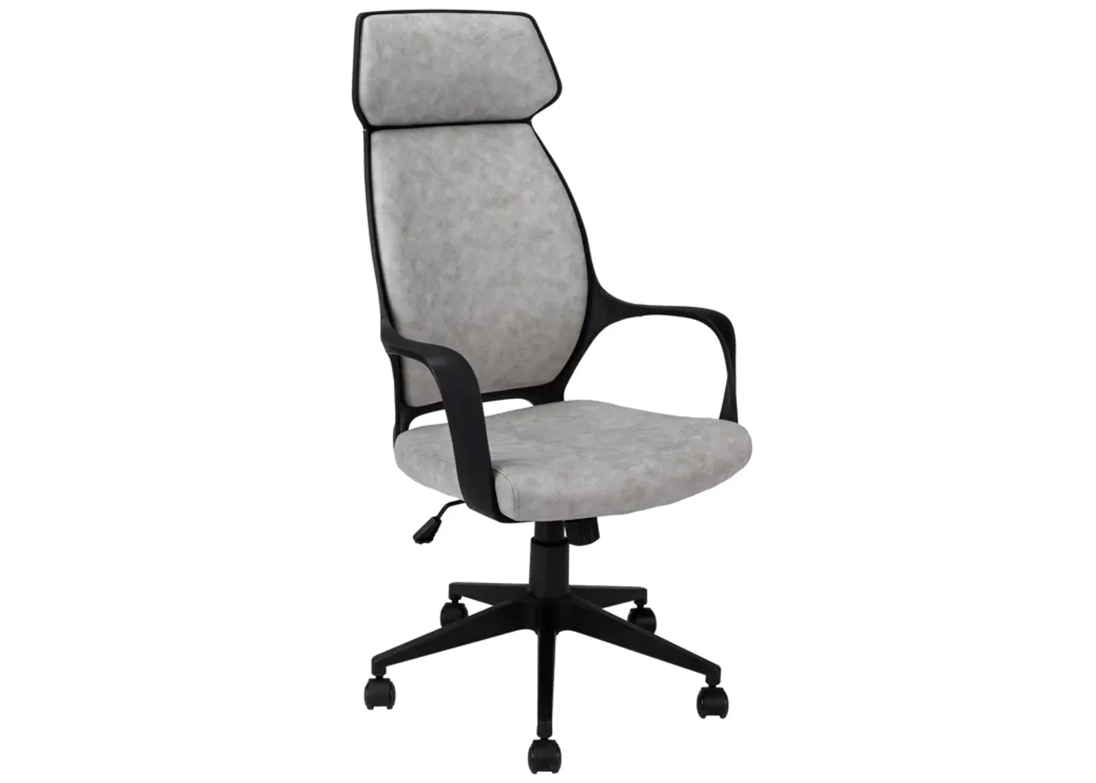 Monarch Specialties I 7250 Office Chair, Adjustable Height, Swivel, Ergonomic, Armrests, Computer Desk, Work, Metal, Fabric, Grey, Black, Contemporary, Modern